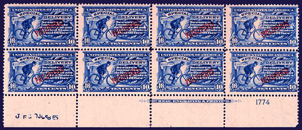 Philippine overprint block.