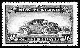 New Zealand Mail Car special delivery stamp.
